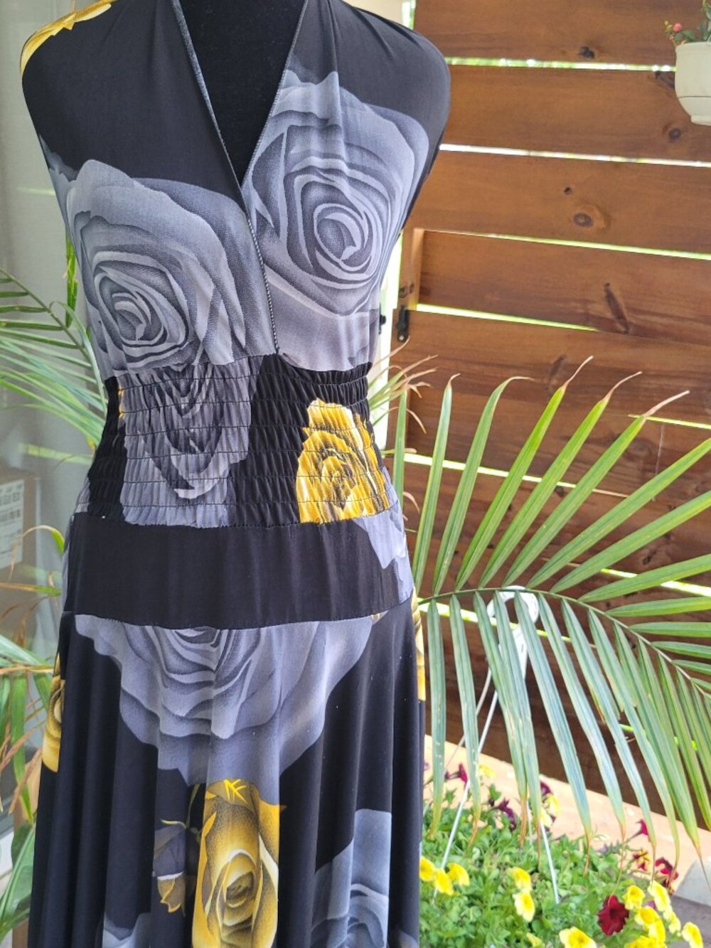 Floral wrap handkerchief dress